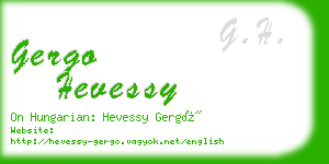 gergo hevessy business card